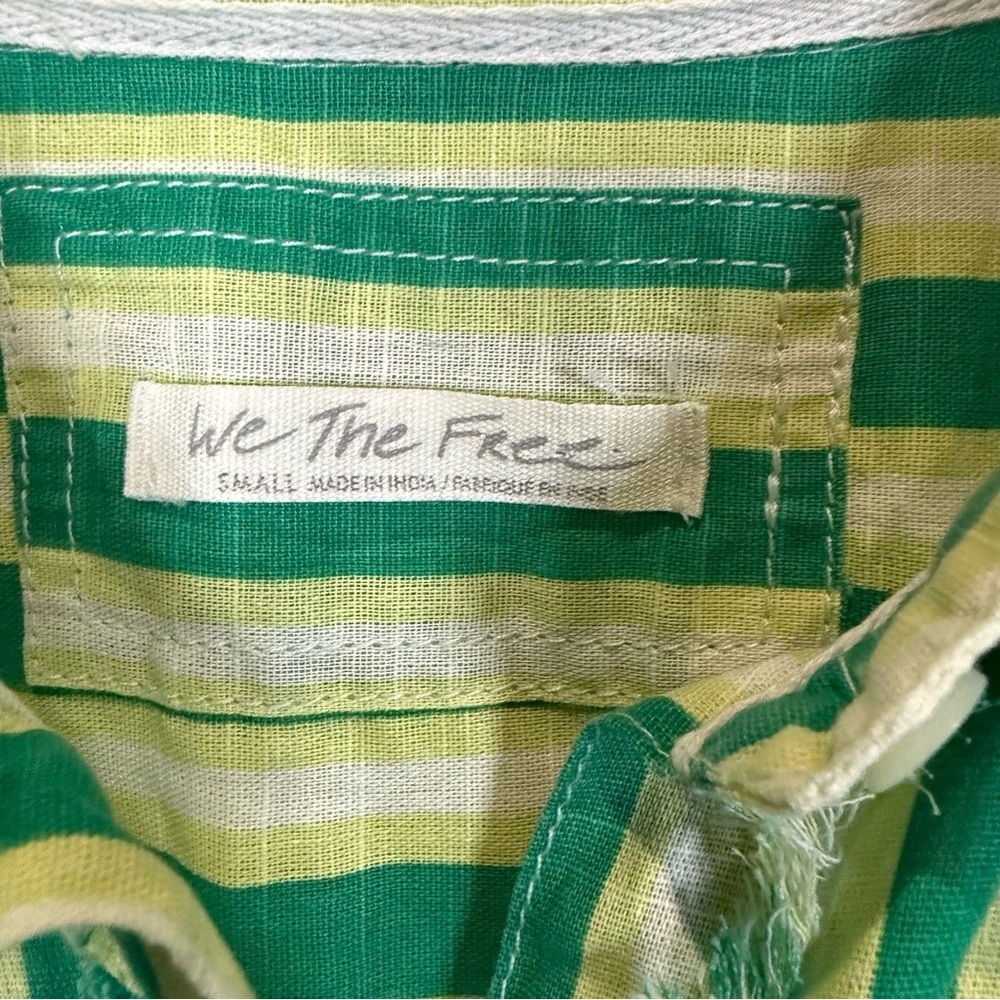 We The Free Half Moon Striped Tunic size small Coastal Resortwear 100% Cotton - Picture 6 of 10